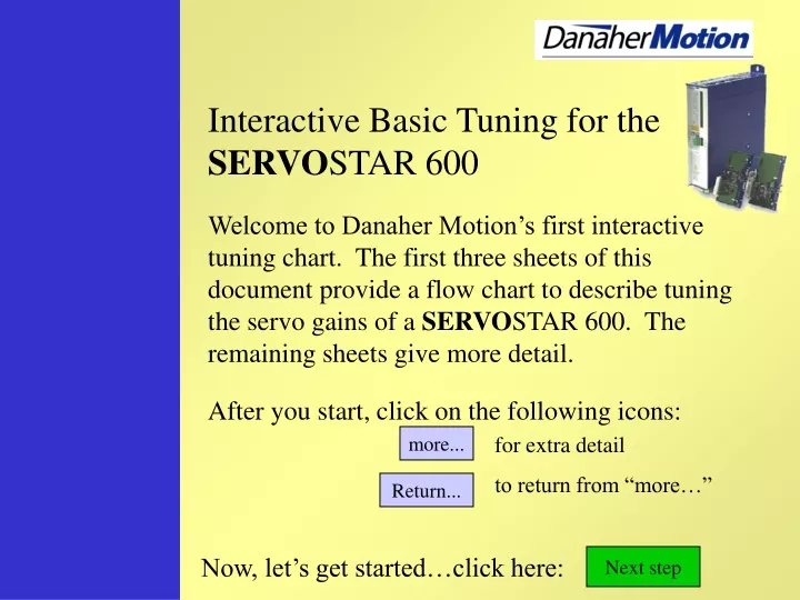 interactive basic tuning for the servo star