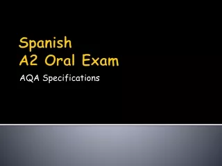 Spanish A2  Oral Exam