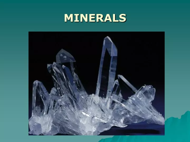 minerals