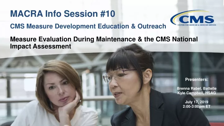 macra info session 10 cms measure development education outreach