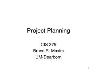 Project Planning