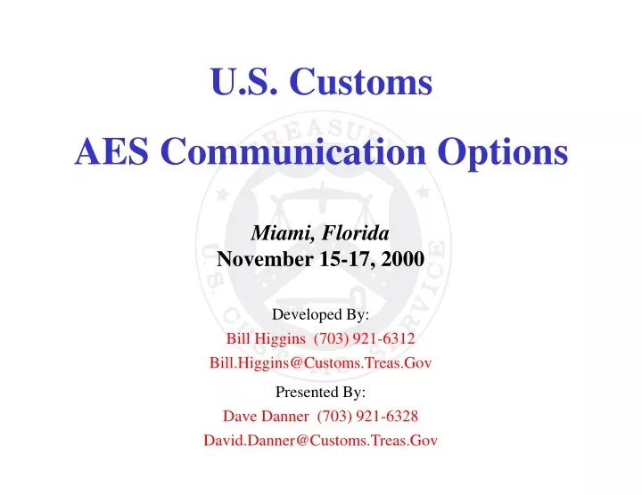 u s customs aes communication options