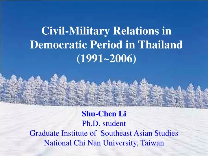 civil military relations in democratic period
