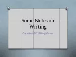 Some Notes on Writing - slide 1