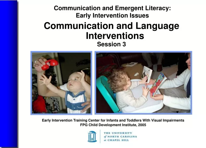 communication and emergent literacy early intervention issues