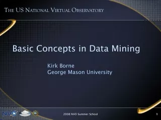 Basic Concepts in Data Mining