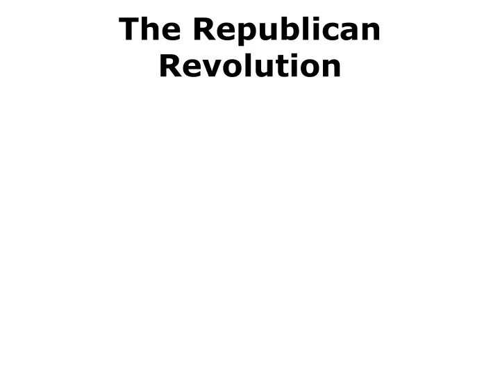 the republican revolution