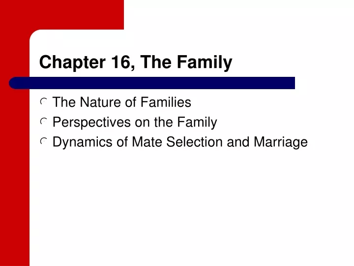 chapter 16 the family