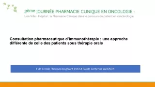 F de Crozals Pharmacien gérant Institut Sainte Catherine AVIGNON