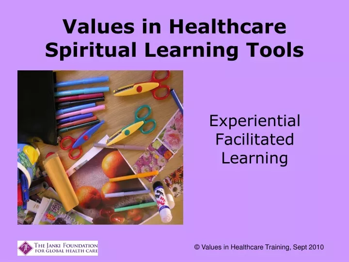 values in healthcare spiritual learning tools