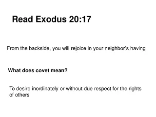 Read Exodus 20:17