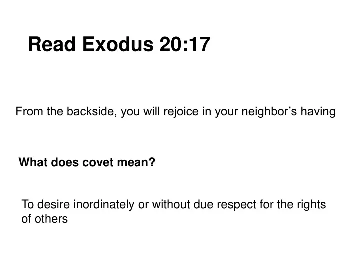 read exodus 20 17