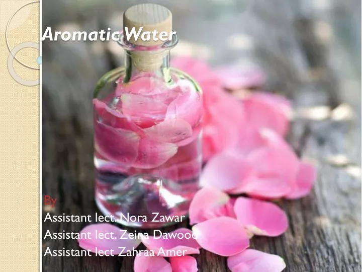 aromatic water