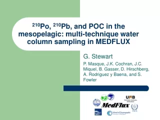 210 Po,  210 Pb, and POC in the mesopelagic: multi-technique water column sampling in MEDFLUX