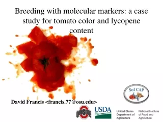 Breeding with molecular markers: a case study for tomato color and lycopene content