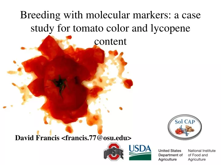 breeding with molecular markers a case study for tomato color and lycopene content