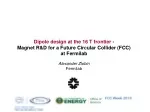 Dipole Design at the 16 T Frontier: Magnet R&D for a Future Circular Collider at Fermilab - slide 1