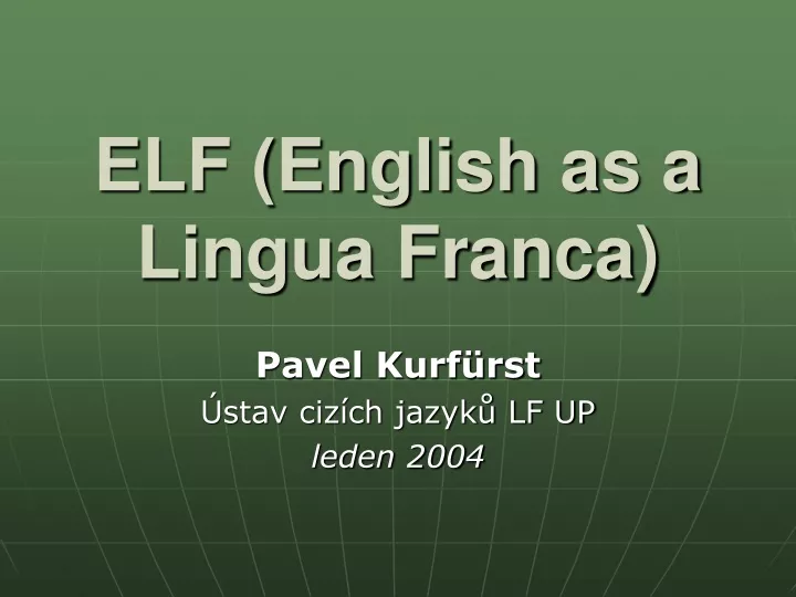 elf english as a lingua franca