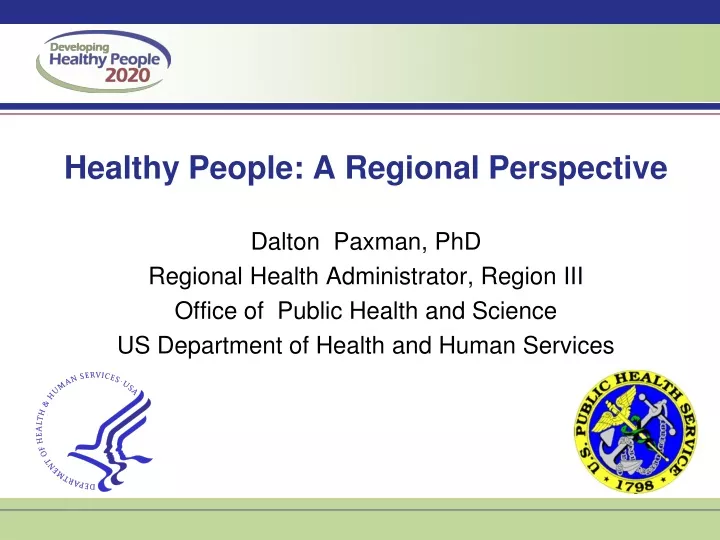 healthy people a regional perspective dalton