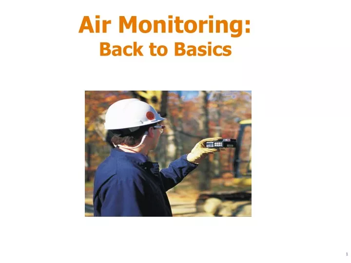 air monitoring back to basics