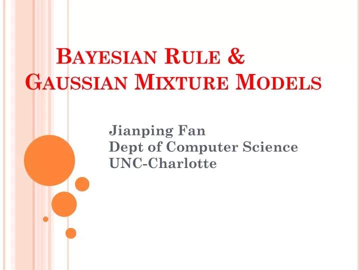 bayesian rule gaussian mixture models
