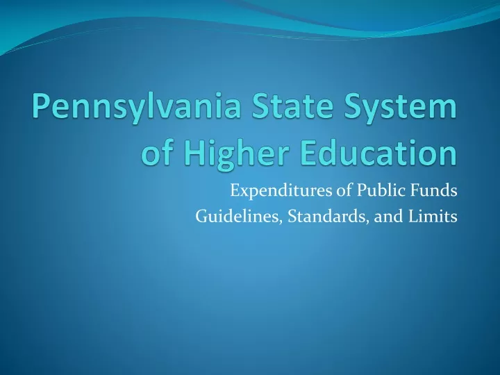 pennsylvania state system of higher education