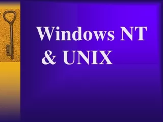 Windows NT  &amp; UNIX