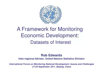 A Framework for Monitoring Economic Development: Datasets of Interest