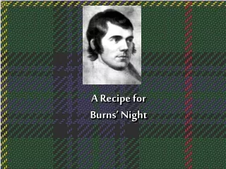 A Recipe for  Burns’ Night