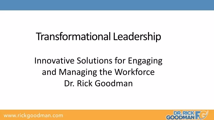 transformational leadership innovative solutions