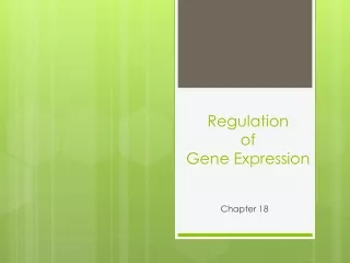 Regulation  of  Gene Expression