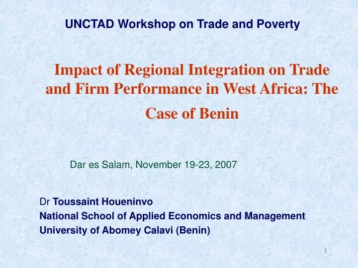 unctad workshop on trade and poverty