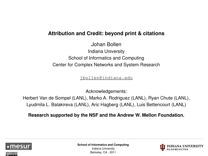 attribution and credit beyond print citations