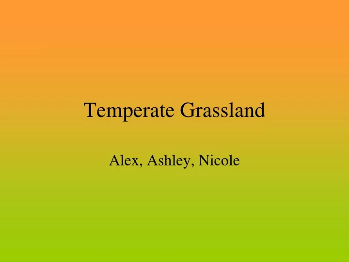 temperate grassland