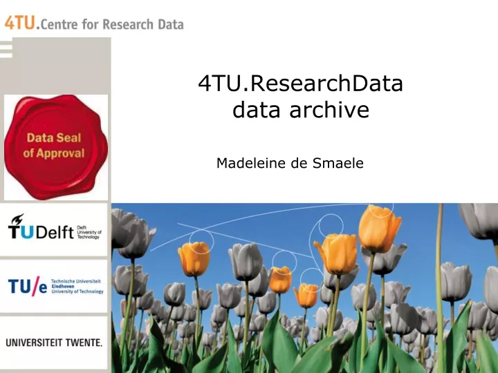 4tu researchdata data archive