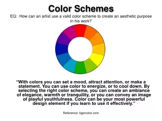 Monochromatic Color Scheme consists of different values (tints and shades) of one single color