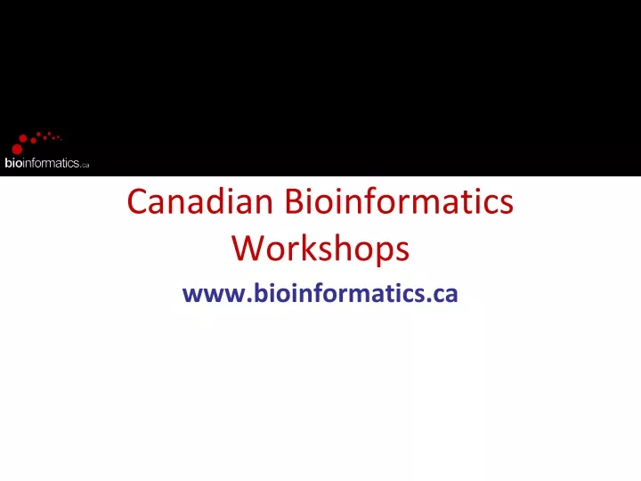 canadian bioinformatics workshops