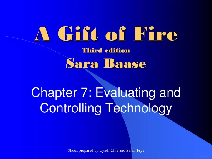 a gift of fire third edition sara baase