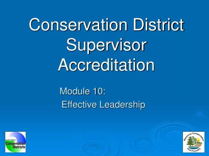 conservation district supervisor accreditation