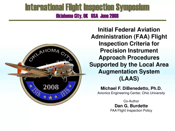 international flight inspection symposium oklahoma city ok usa june 2008