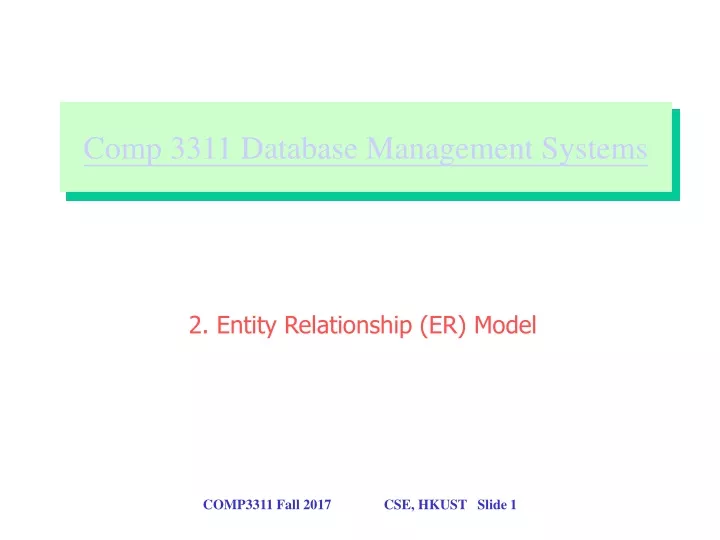 comp 3311 database management systems