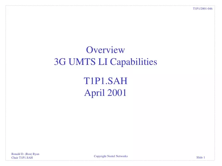 overview 3g umts li capabilities t1p1 sah april