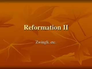 Reformation II