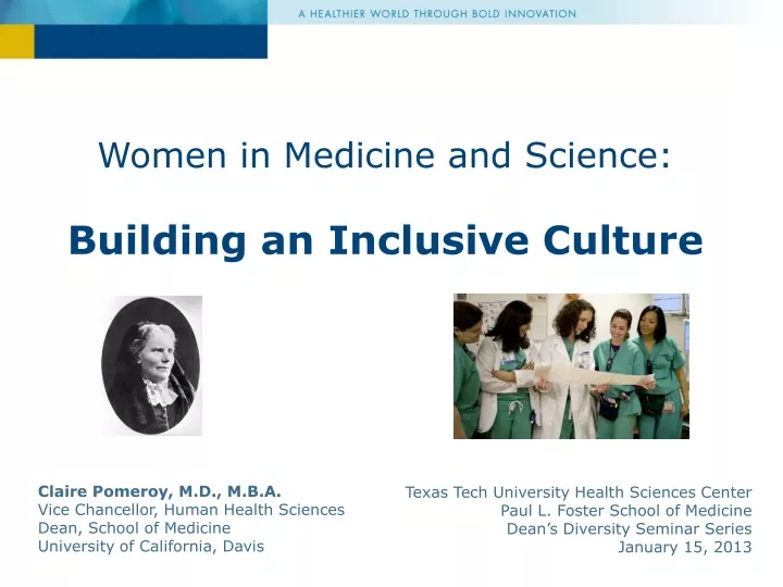 women in medicine and science building an inclusive culture