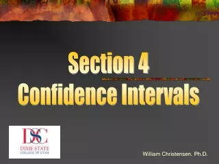 Section 4 Confidence Intervals