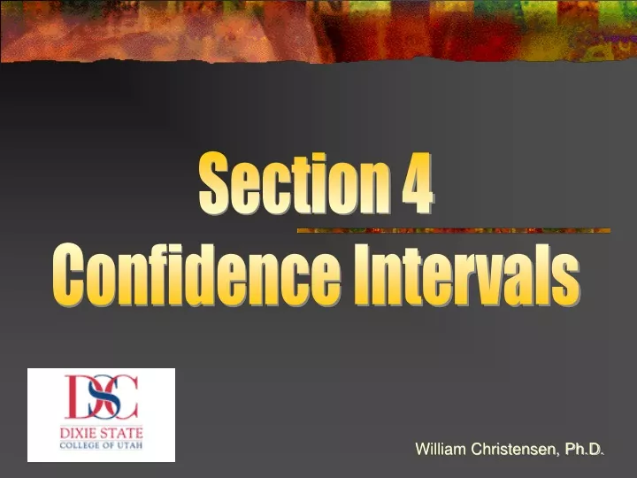 section 4 confidence intervals