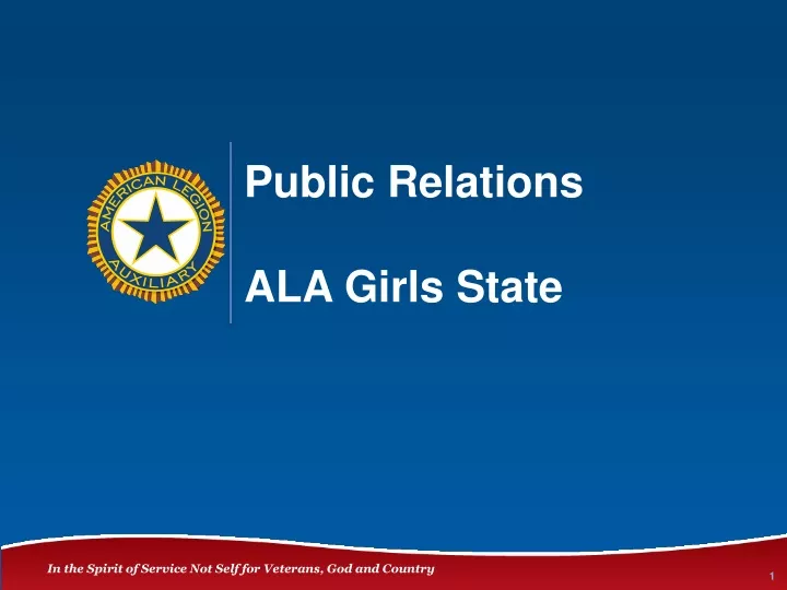 public relations ala girls state