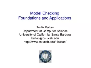 Model Checking  Foundations and Applications