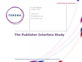 The Publisher Interface Study