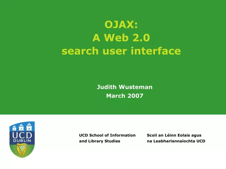 ojax a web 2 0 search user interface